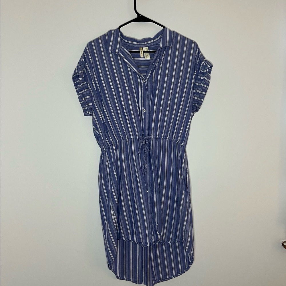 Japna Striped Blue T-Shirt Dress